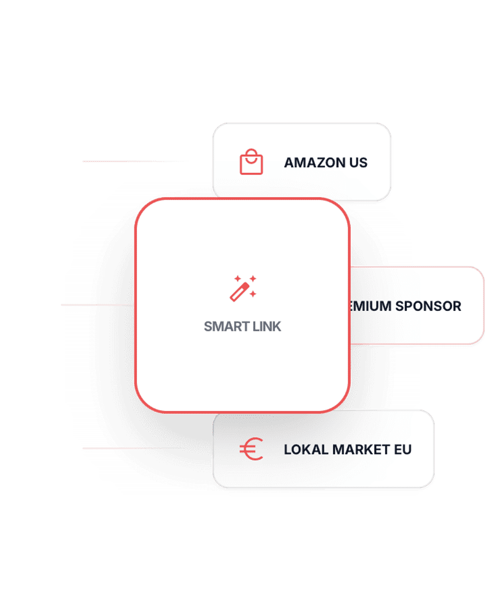A smart link routing to Amazon US, a premium sponsor or Lokal Market EU.